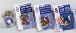 Picture of MAPPING PINS SOVEREIGN 8MM ASST COL PK30