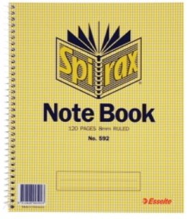 Picture of NOTE BOOK SPIRAX 592 233X178 S/O