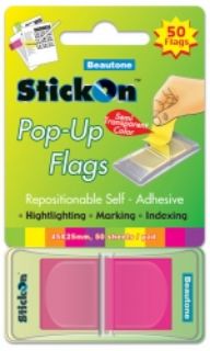 Picture of STICK ON FLAGS B/TONE POP-UP 45X25 MAGEN