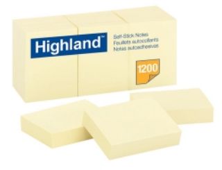 Picture of STICK ON NOTES HIGHLAND 6539 38X50 YELLO